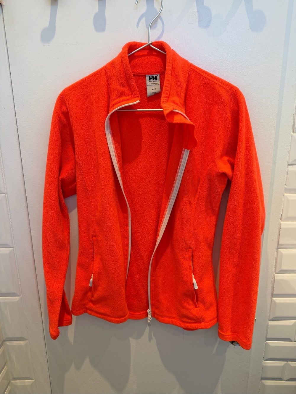 Helly Hansen Women's Bright Orange Full-Zip Utility Fleece Jacket